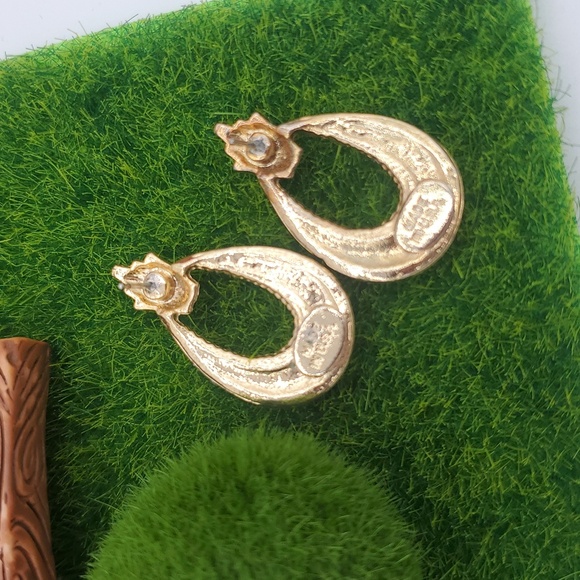 Elegant Gold Tone and Multicolor Melt Peacock Made In Usa Earrings E1003 - Picture 3 of 4